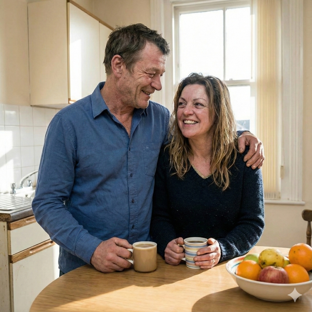 Cuplu fericit dupa renuntarea la alcool